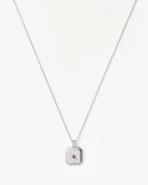 February Birthstone Pendant Necklace | Amethyst/February